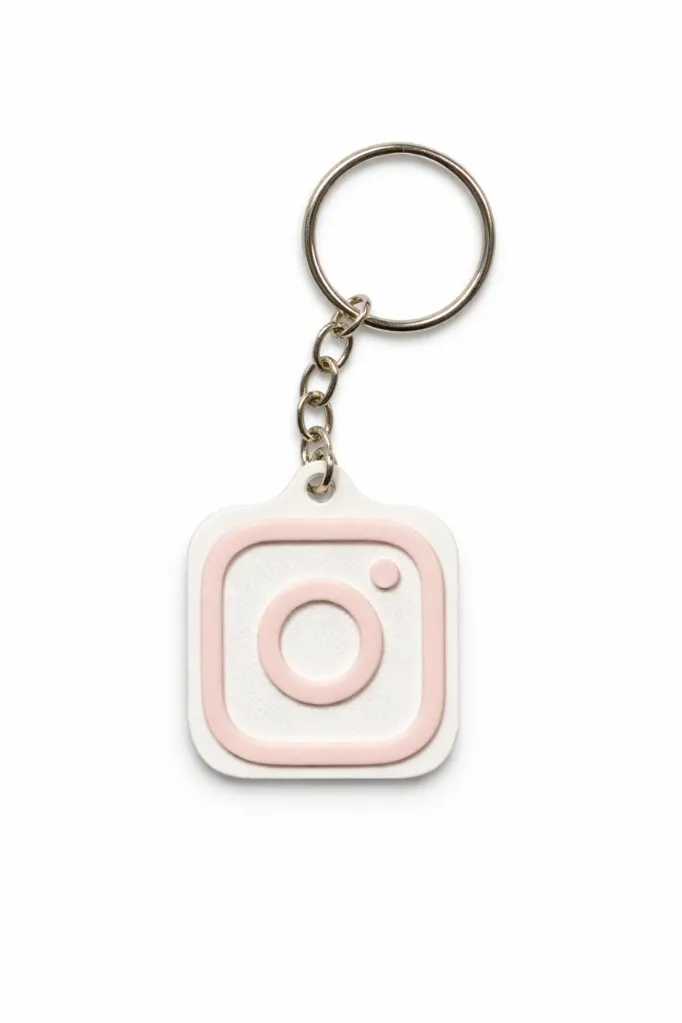 Pink Instagram NFC Keychain